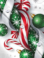 Oceanlyte Men's Printed Christmas Ornaments Print Long Sleeve Shirt with Chest Pocket