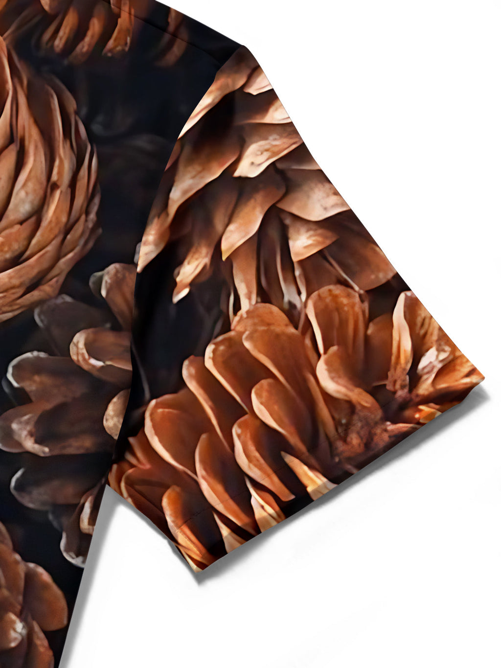 Oceanlyte Men's Hawaiian Pinecone Pattern Short Sleeve Shirt with Chest Pocket