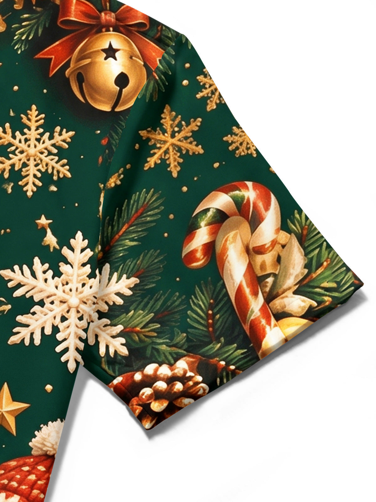 Oceanlyte Men's Hawaiian Christmas Corgi And Squirrel Print Short Sleeve Shirt