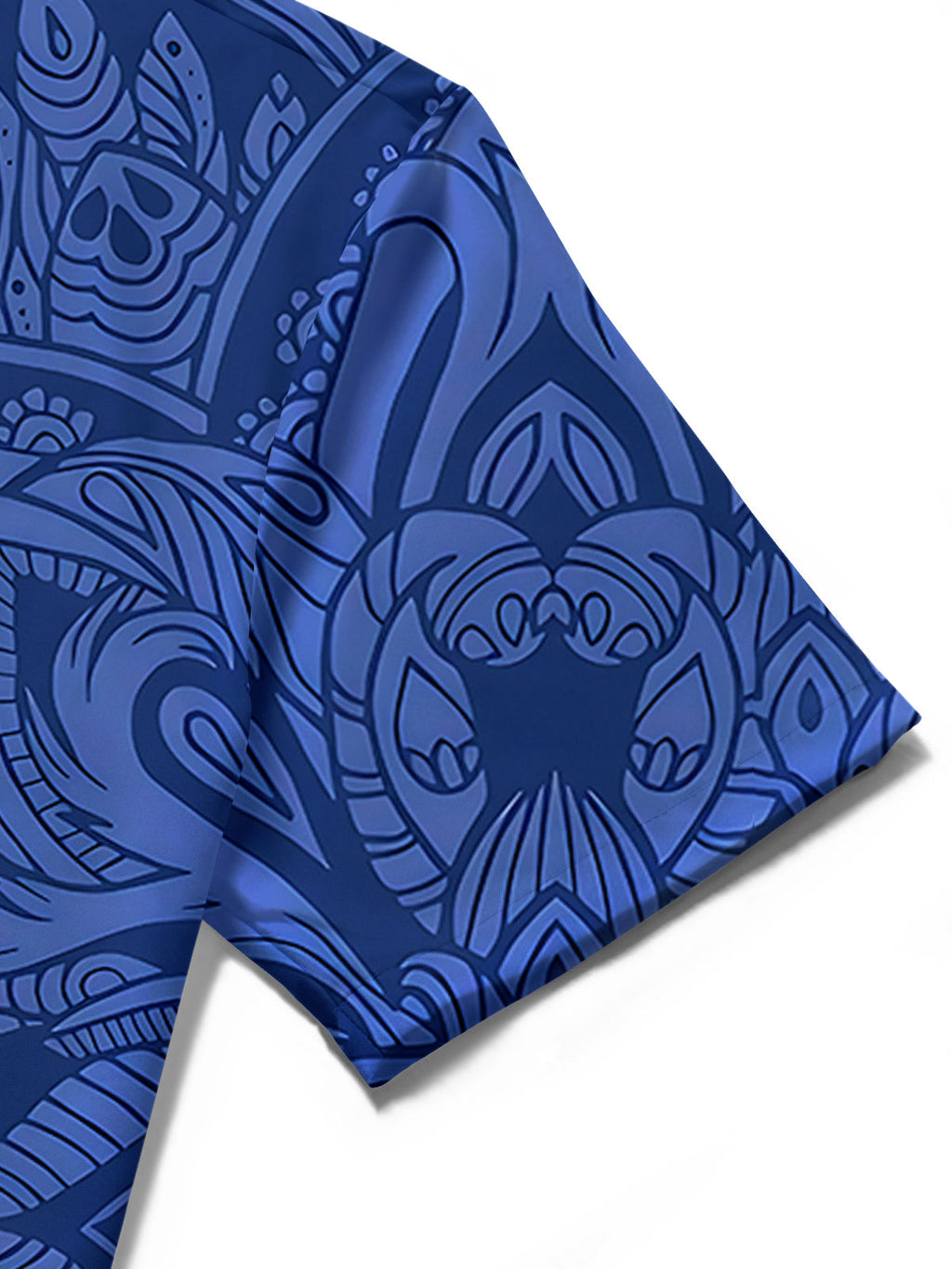 Oceanlyte Men's Hawaiian Guitar Mandala Pattern Short Sleeve Shirt with Chest Pocket