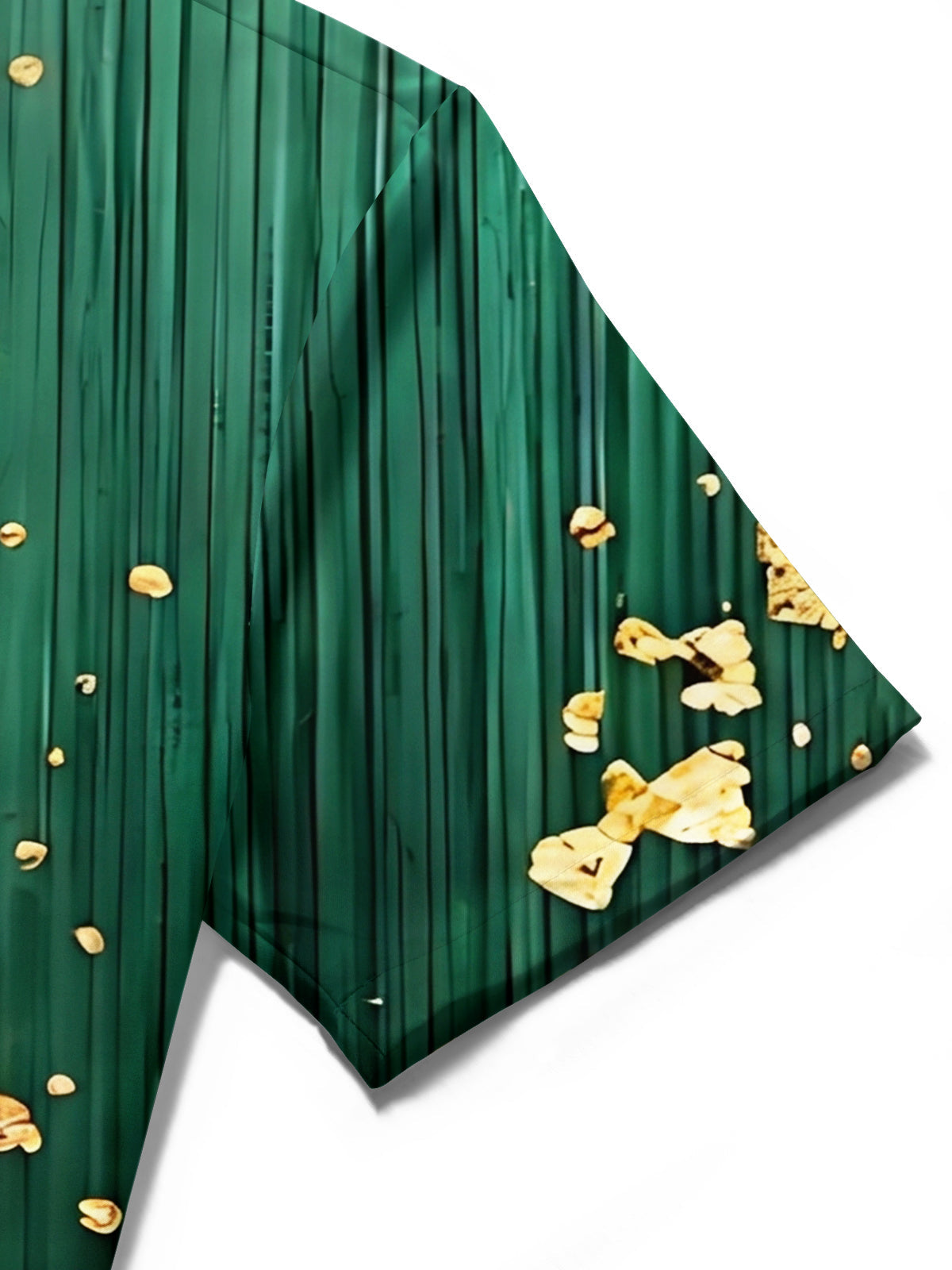 Oceanlyte Men's Hawaiian Gold Foil Crystals And Dots Print Short Sleeve Shirt with Chest Pocket