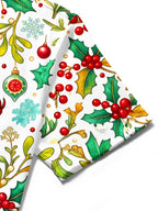 Oceanlyte Men's Hawaiian Christmas Jewel Stag Beetle Print Short Sleeve Shirt with Chest Pocket