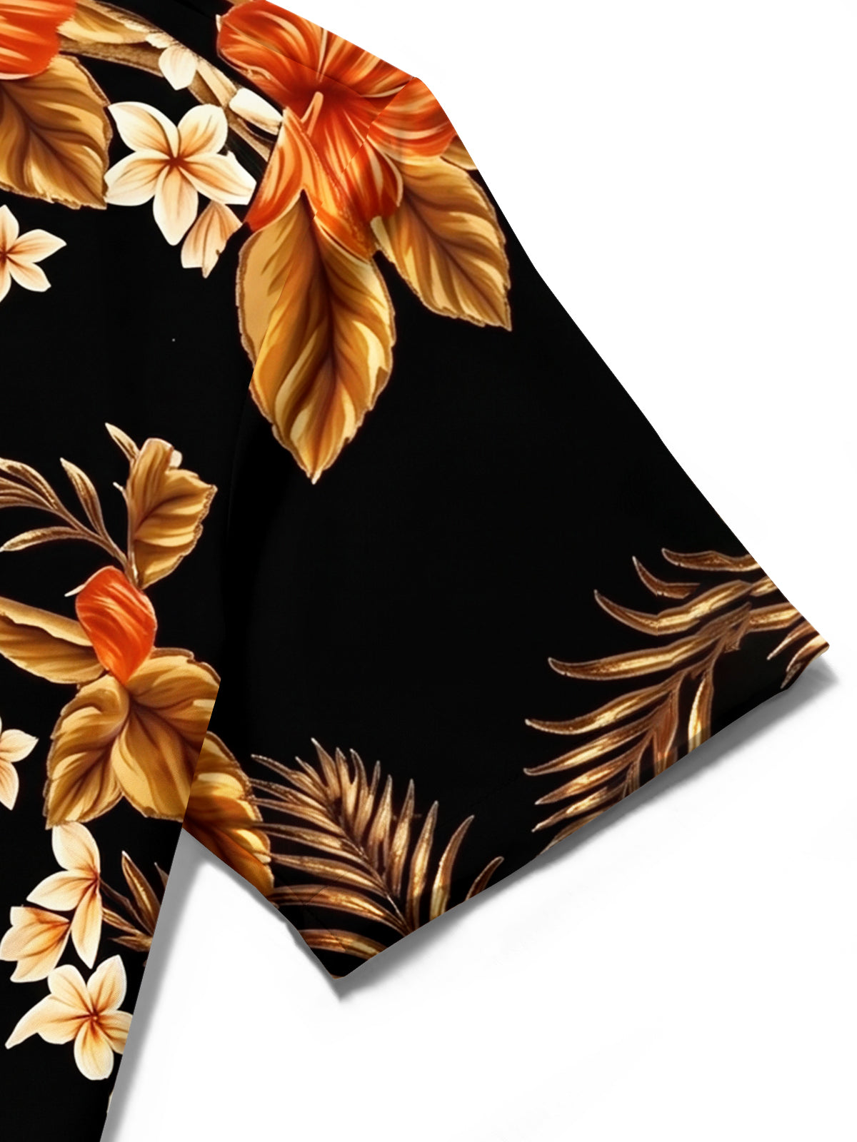 Oceanlyte Men's Hawaiian Tiger Face Print Short Sleeve Shirt with Chest Pocket