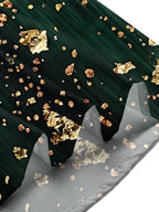 Oceanlyte Men's Hawaiian Gold Foil Crystals And Dots Print Short Sleeve Shirt with Chest Pocket