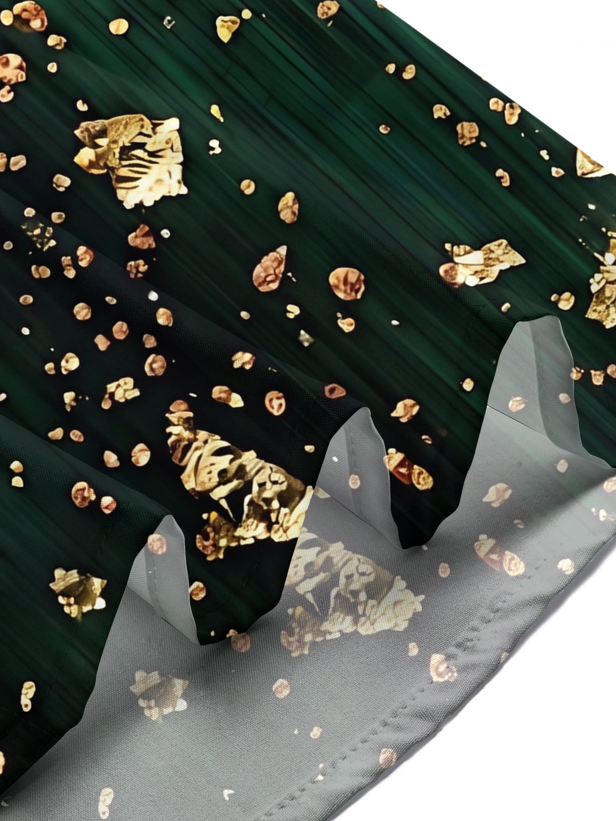 Oceanlyte Men's Hawaiian Gold Foil Crystals And Dots Print Short Sleeve Shirt with Chest Pocket