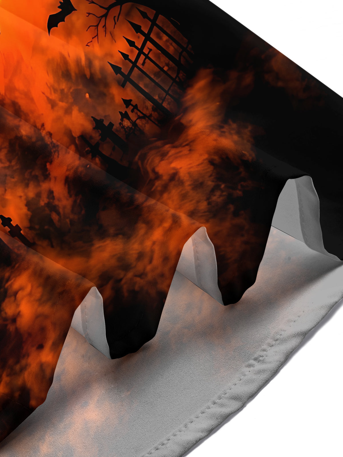Oceanlyte Men's Short Sleeve Shirt - Halloween Scary Pumpkin Face With Bats And Full Moon Print with Chest Pocket