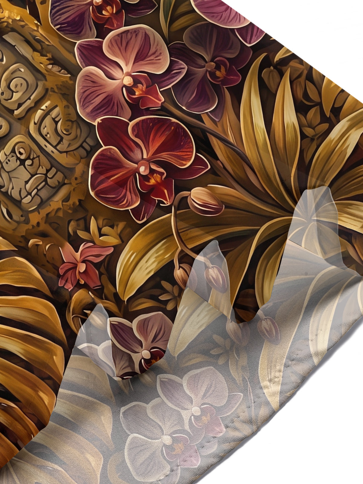 Oceanlyte Men's Hawaiian Toucan And Tropical Foliage Print Short Sleeve Shirt with Chest Pocket