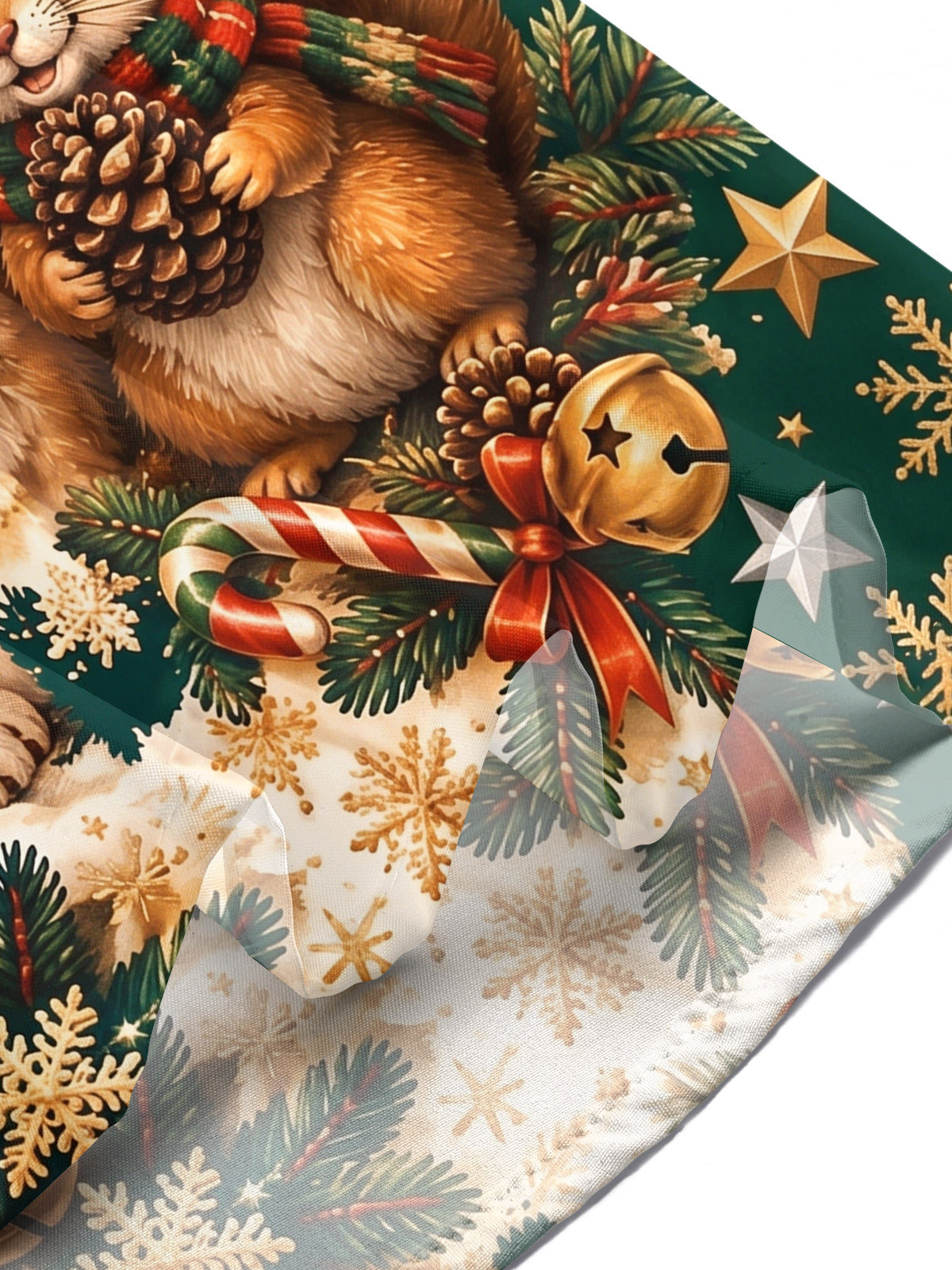 Oceanlyte Men's Hawaiian Christmas Corgi And Squirrel Print Short Sleeve Shirt