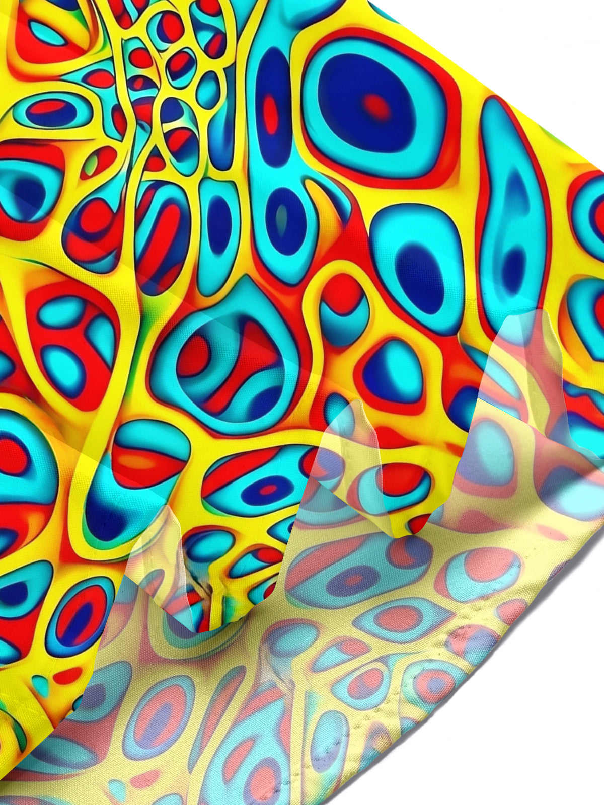Oceanlyte Men's Printed Abstract Psychedelic Fluid Pattern Short Sleeve Shirt with Chest Pocket