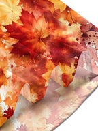 Oceanlyte Men's Printed Watercolor Maple Leaves Print Short Sleeve Shirt with Chest Pocket