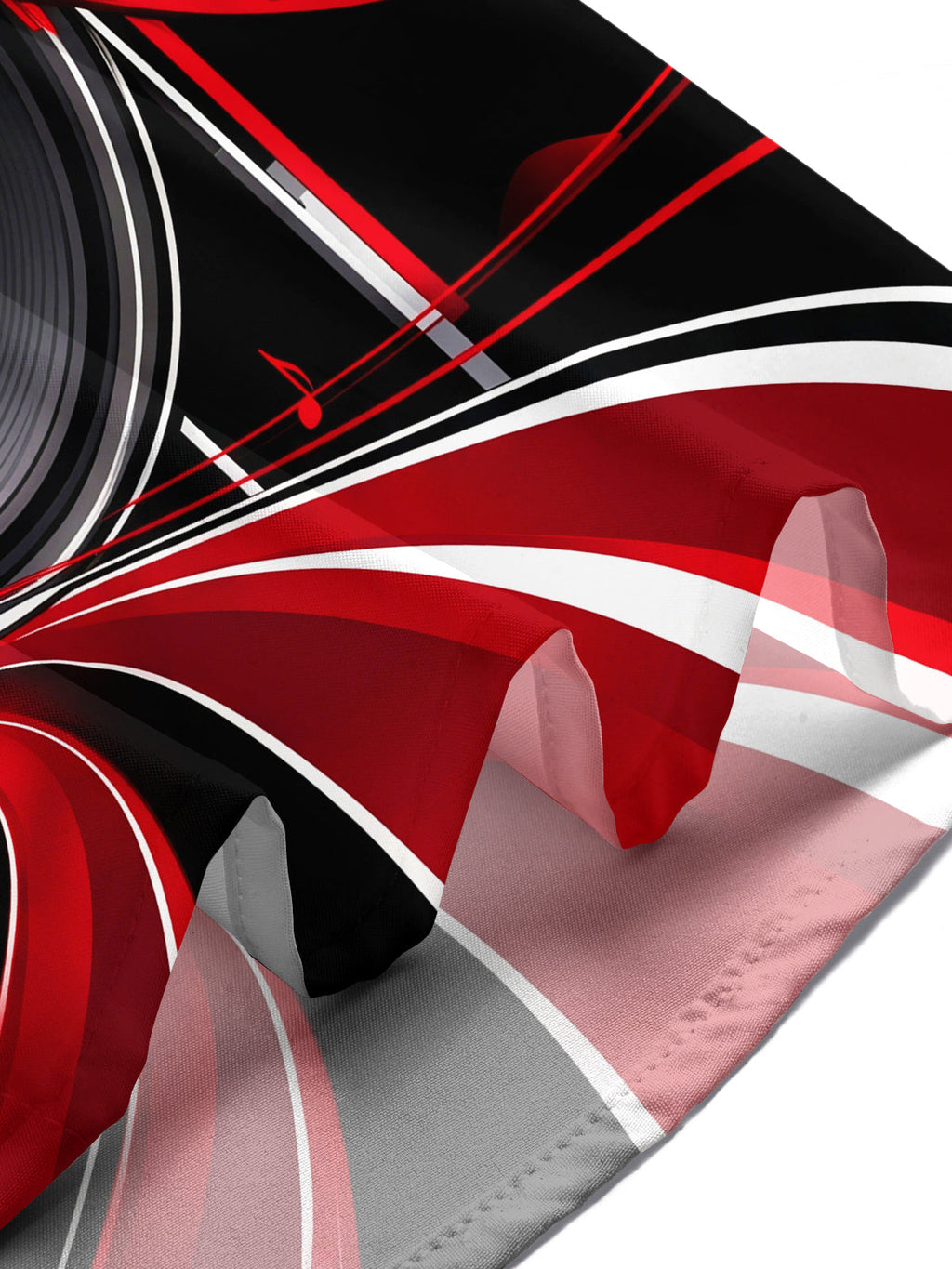 Oceanlyte Men's Short Sleeve Shirt - City Skyline And Speaker With Musical Notes Print with Chest Pocket