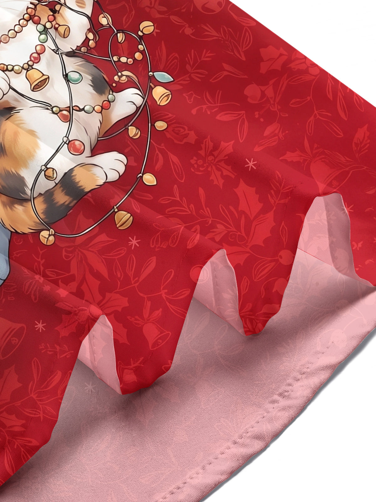 Oceanlyte Men's Christmas Cats With Gifts And Lights Print Short Sleeve Shirt with Chest Pocket