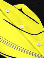 Oceanlyte Men's Graphic Yellow Violin Graphic Short Sleeve Shirt with Chest Pocket