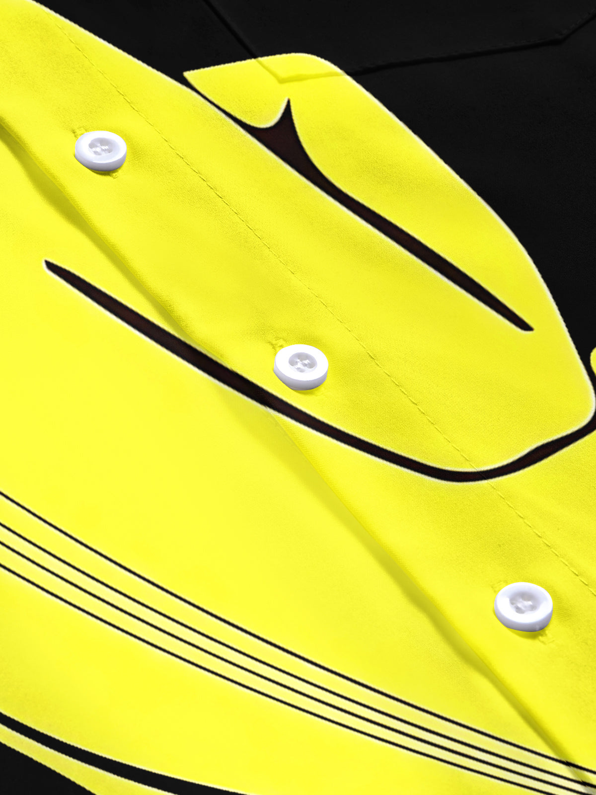 Oceanlyte Men's Graphic Yellow Violin Graphic Short Sleeve Shirt with Chest Pocket