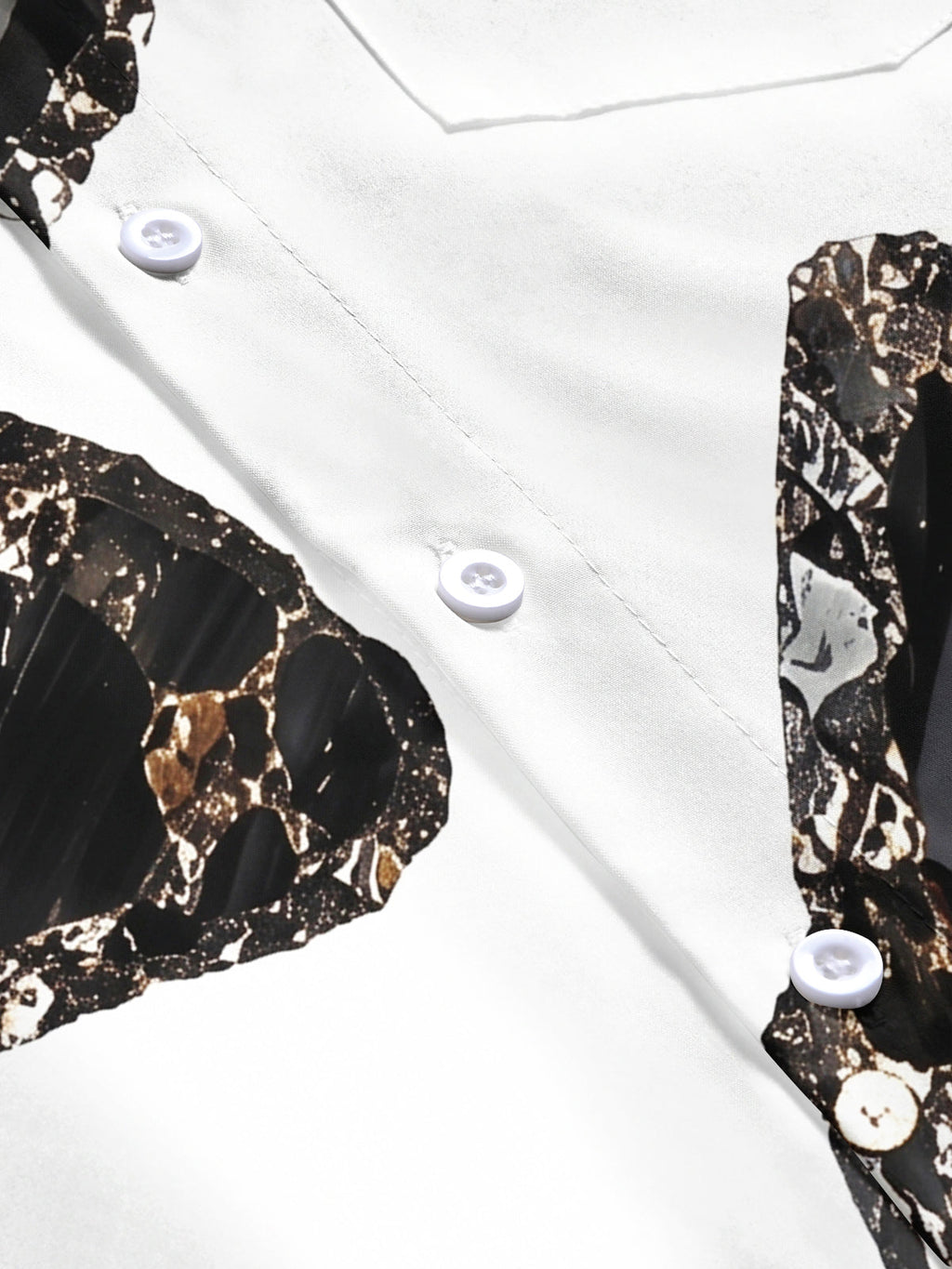 Oceanlyte Men's Printed Abstract Marble Pattern Short Sleeve Shirt with Chest Pocket