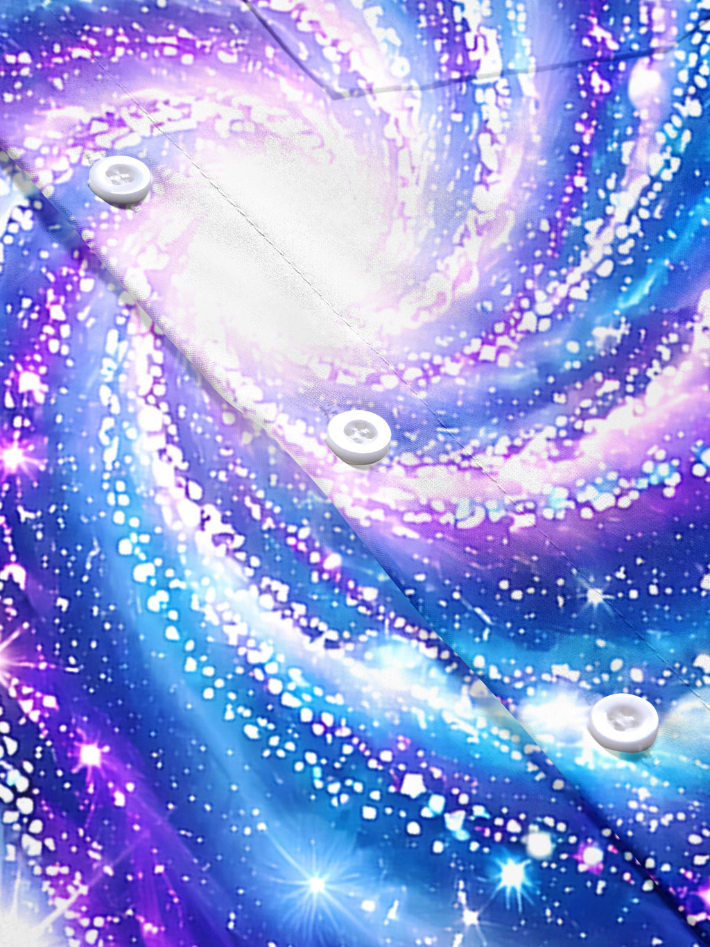 Oceanlyte Men's Printed Galaxy Swirl Print Short Sleeve Shirt with Chest Pocket