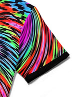 Oceanlyte Men's Psychedelic Swirl Pattern Short Sleeve Shirt with Chest Pocket