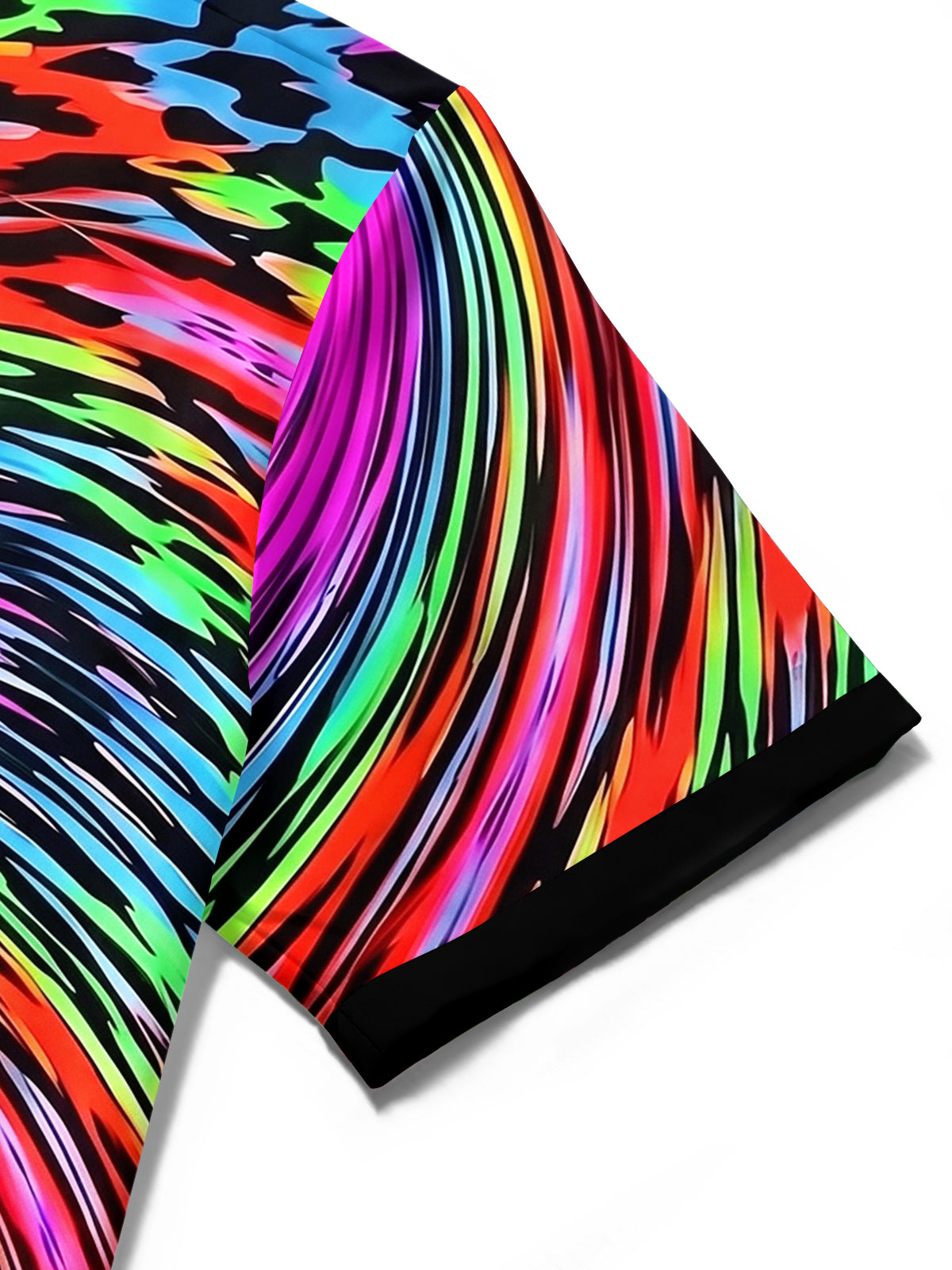 Oceanlyte Men's Psychedelic Swirl Pattern Short Sleeve Shirt with Chest Pocket