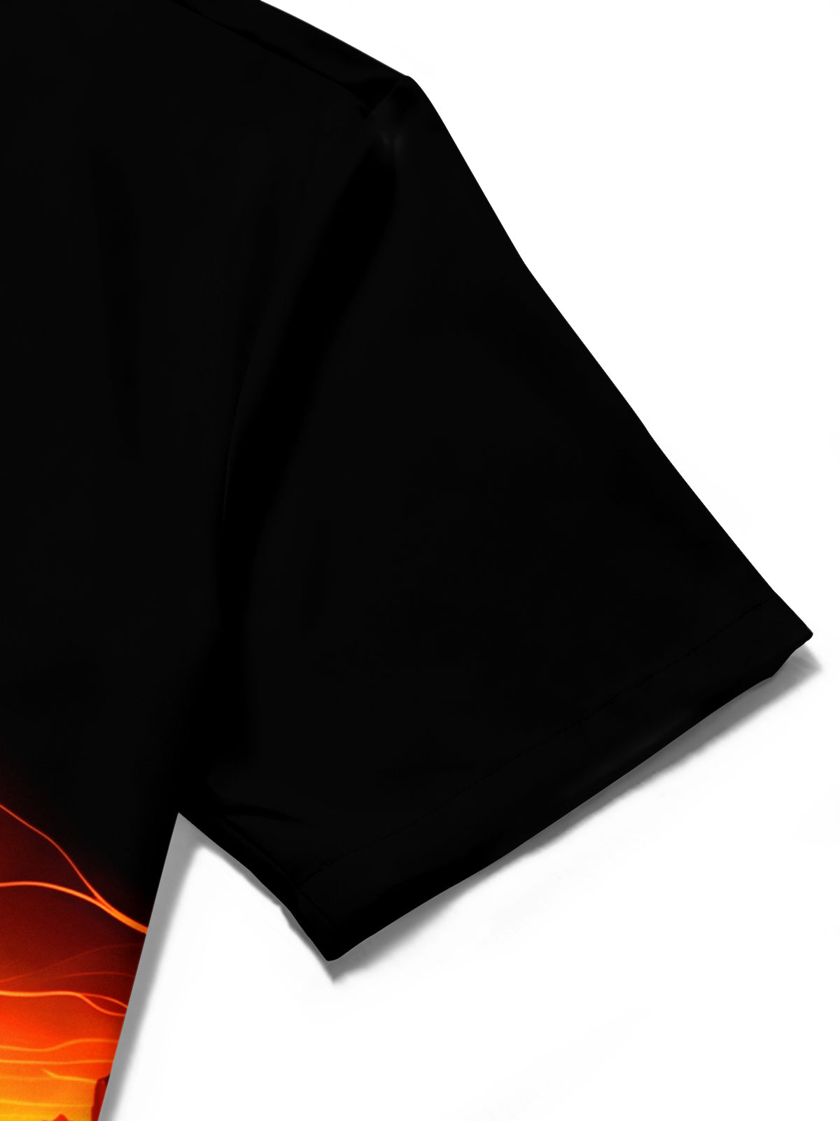 Oceanlyte Men's Neon Wave Canyon Sunset Landscape Print Short Sleeve Shirt with Chest Pocket