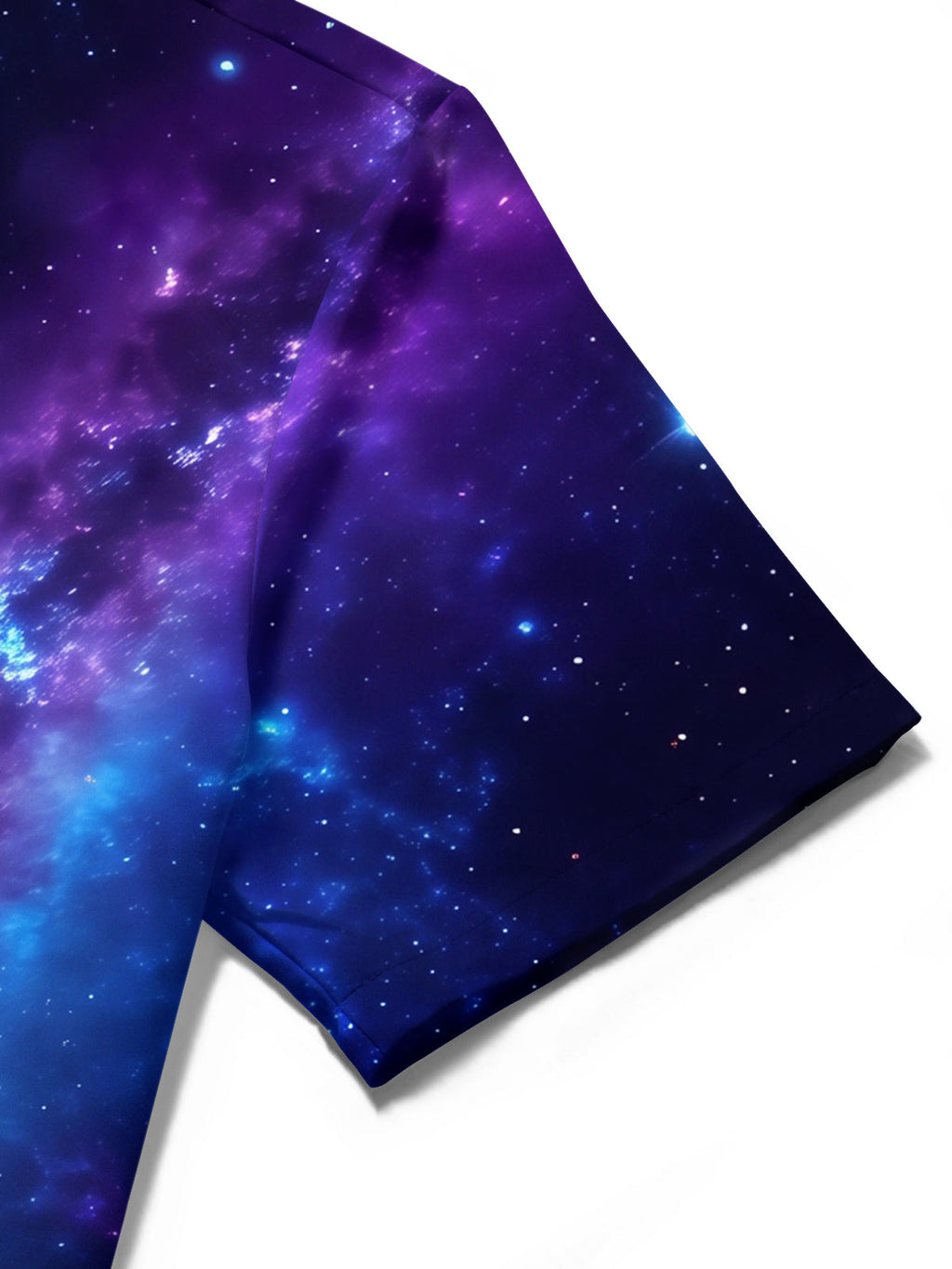 Oceanlyte Men's Hawaiian Galaxy Nebula And Stars Print Short Sleeve Shirt with Chest Pocket