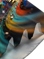 Oceanlyte Men's Graphic Paper Boat Sunset Print Short Sleeve Shirt with Chest Pocket