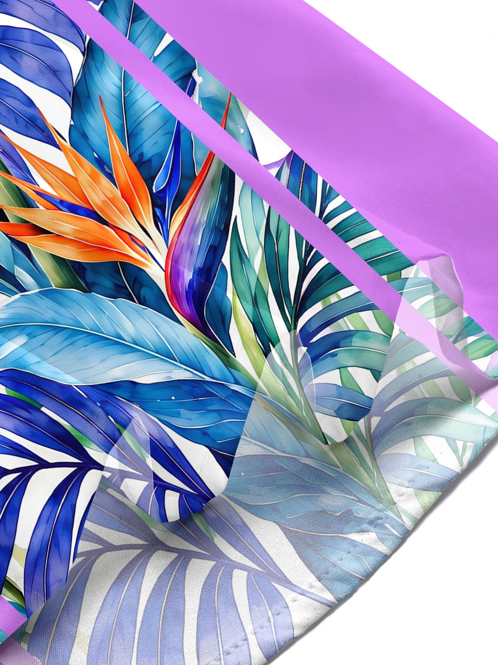 Oceanlyte Men's Short Sleeve Shirt - Bird Of Paradise Flowers And Tropical Leaves Print with Chest Pocket