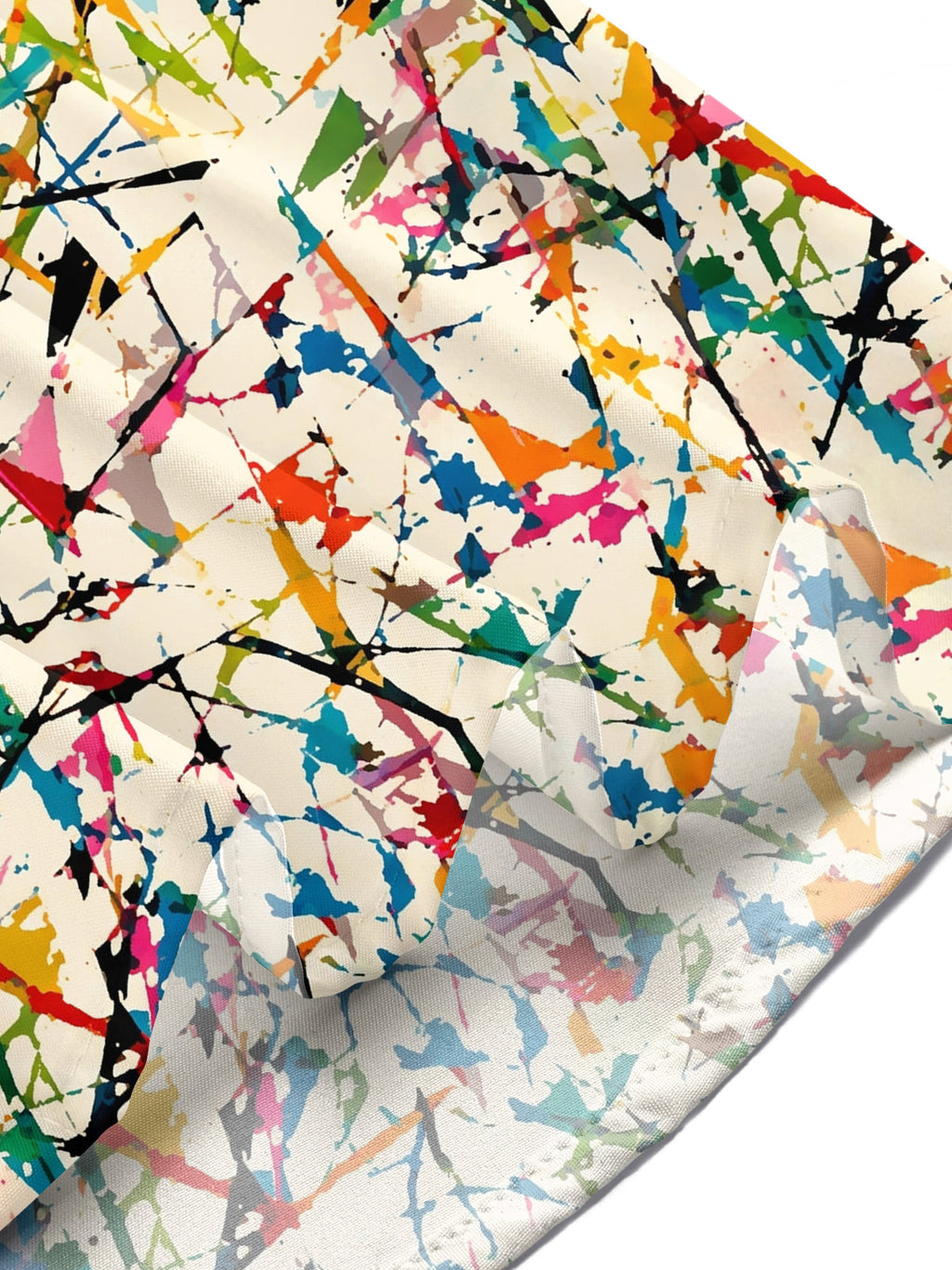 Oceanlyte Men's Printed Colorful Paint Splatter Print Short Sleeve Shirt with Chest Pocket