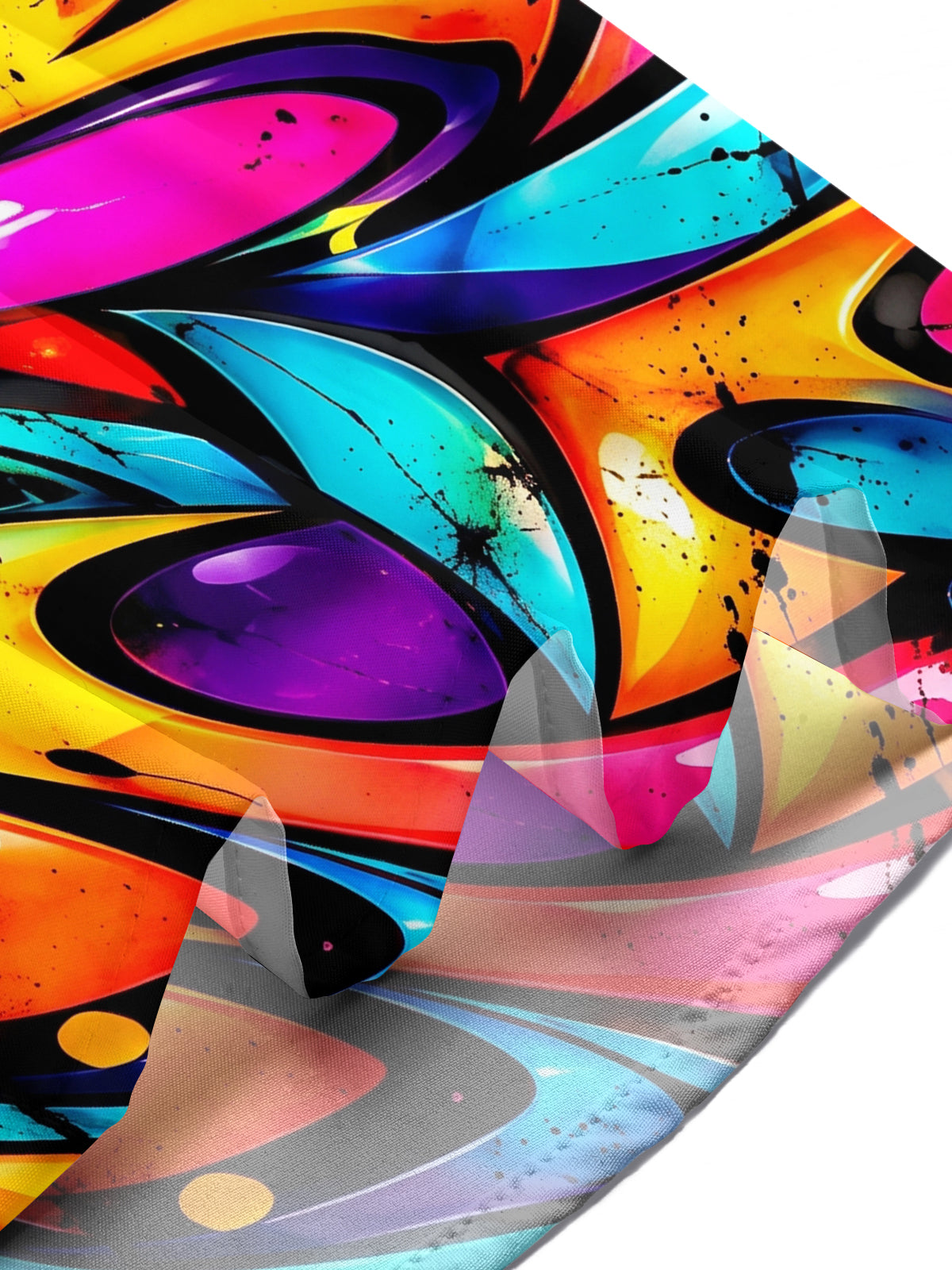 Oceanlyte Men's Short Sleeve Shirt - Abstract Psychedelic Swirls And Splatters Print with Chest Pocket