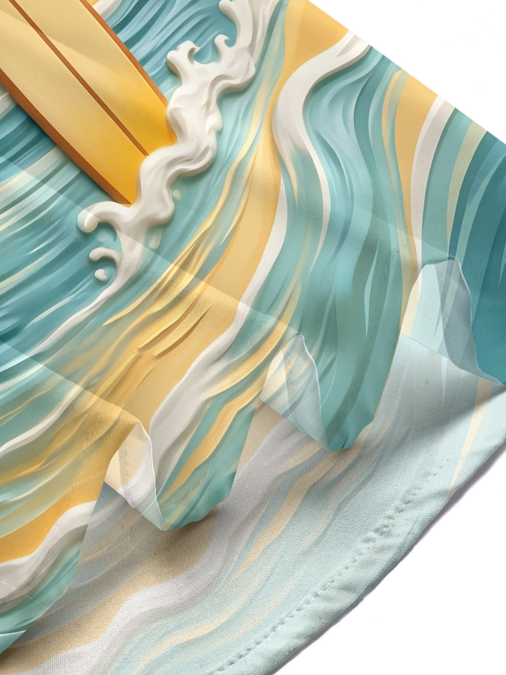Oceanlyte Men's Palm Tree And Surfboard Sunset Wave Print Short Sleeve Shirt with Chest Pocket