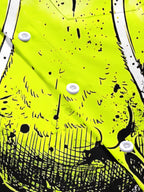 Oceanlyte Men's Melting Tennis Ball With Splatter Art Print Short Sleeve Shirt with Chest Pocket