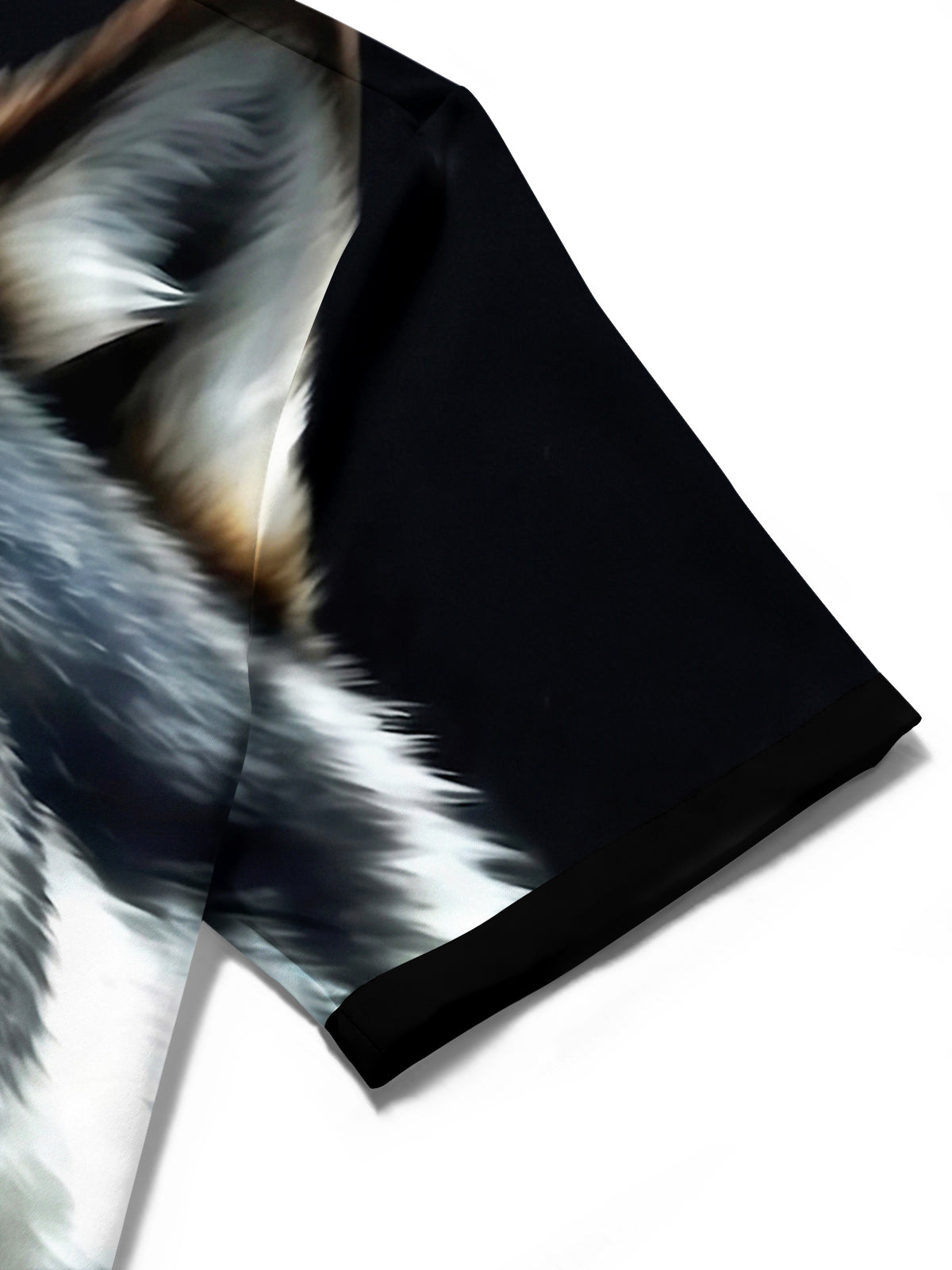 Oceanlyte Men's Graphic Roaring Wolf Face Print Wolf Print Short Sleeve Shirt with Chest Pocket