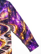 Oceanlyte Men's Graphic Piano Keyboard And Musical Notes Print Long Sleeve Shirt with Chest Pocket