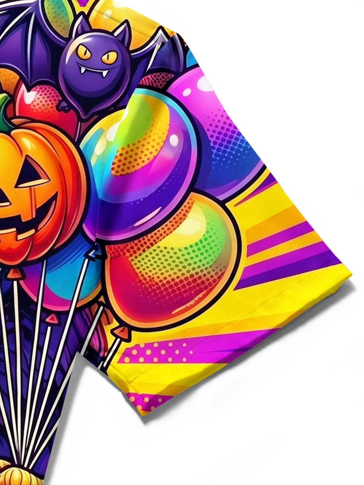 Oceanlyte Men's Short Sleeve Shirt - Eagle Holding Halloween Balloons And A Potion Drink Print with Chest Pocket