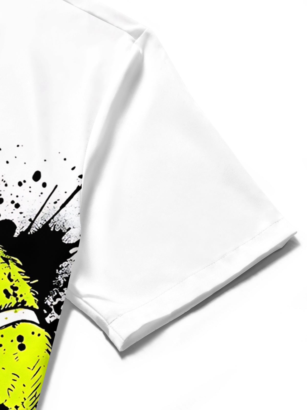 Oceanlyte Men's Melting Tennis Ball With Splatter Art Print Short Sleeve Shirt with Chest Pocket