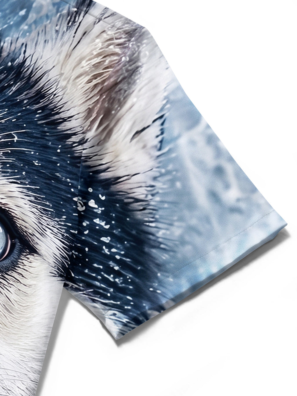 Oceanlyte Men's Graphic Alaskan Malamute Face Print Short Sleeve Shirt with Chest Pocket