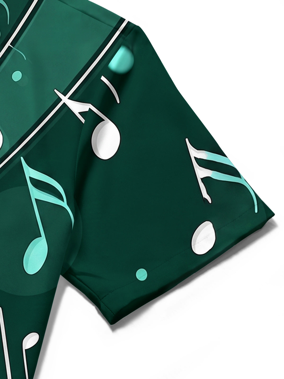 Oceanlyte Men's Graphic Music Notes Print Short Sleeve Shirt with Chest Pocket