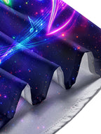 Oceanlyte Men's Neon Music Notes And Heartbeat Line Print Long Sleeve Shirt with Chest Pocket