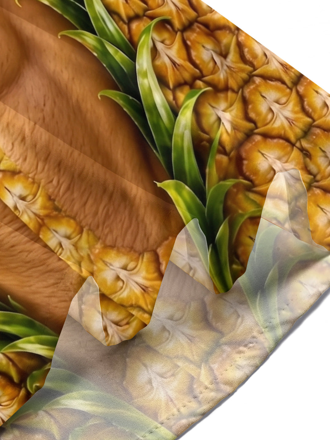 Oceanlyte Men's Hawaiian Pineapple Print Short Sleeve Shirt with Chest Pocket