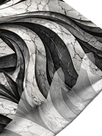 Oceanlyte Men's 3D Abstract 3D Swirling Marble Pattern Short Sleeve Shirt with Chest Pocket