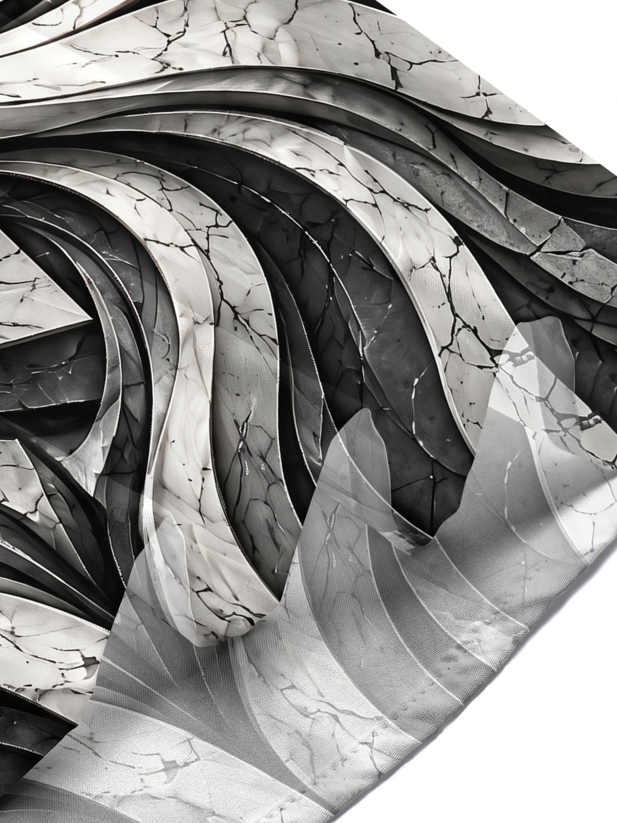 Oceanlyte Men's 3D Abstract 3D Swirling Marble Pattern Short Sleeve Shirt with Chest Pocket