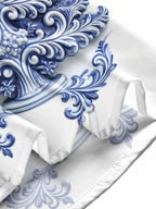 Oceanlyte Men's Long Sleeve Shirt - Christmas Tree With Baroque Floral Patterns Print with Chest Pocket