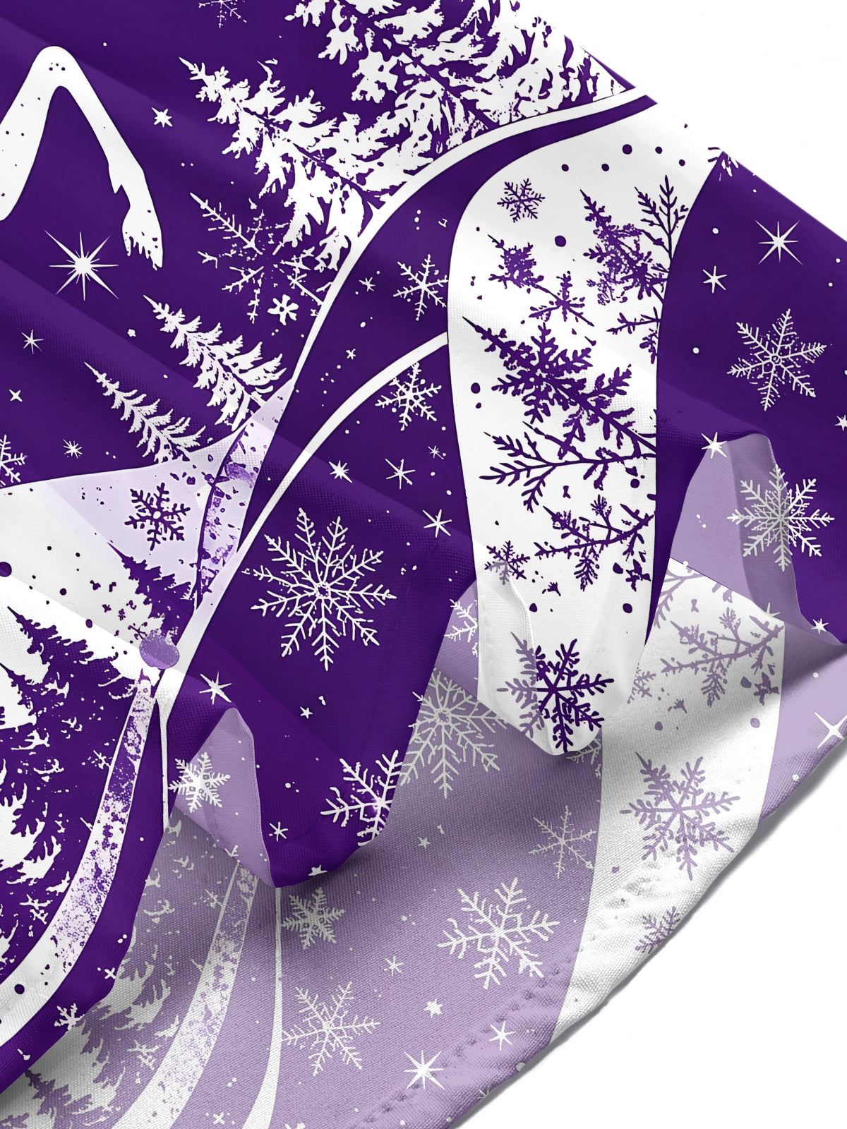 Oceanlyte Men's Printed Christmas Deer And Snowflakes Print Short Sleeve Shirt with Chest Pocket