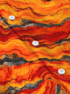 Oceanlyte Men's Abstract Wavy Lava And Rock Pattern Long Sleeve Shirt with Chest Pocket