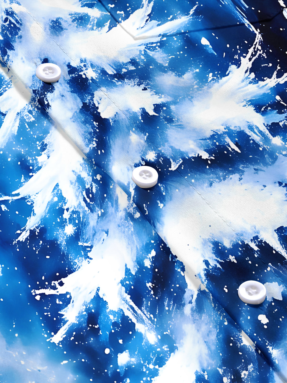 Oceanlyte Men's Hawaiian Snow-covered Christmas Tree Print Short Sleeve Shirt with Chest Pocket