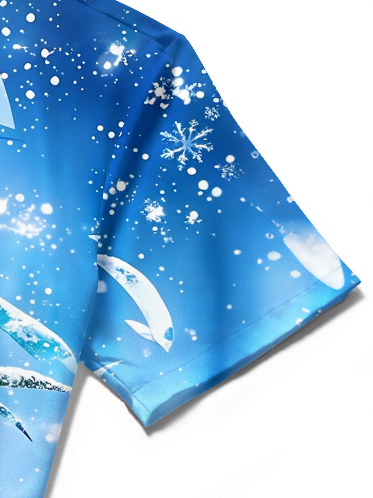 Oceanlyte Men's Hawaiian Snowflake Pattern Short Sleeve Shirt with Chest Pocket