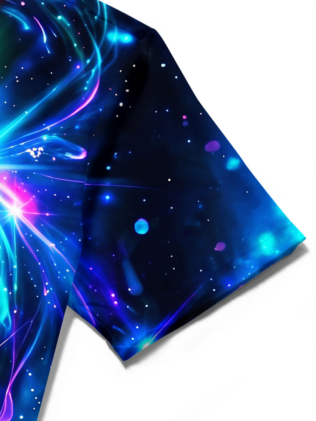 Oceanlyte Men's Hawaiian Galaxy Nebula Print Short Sleeve Shirt with Chest Pocket
