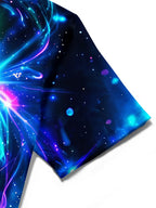 Oceanlyte Men's Hawaiian Galaxy Nebula Print Short Sleeve Shirt with Chest Pocket