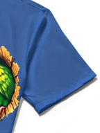 Oceanlyte Men's Hawaiian Parrot In Tree Hole Print Short Sleeve Shirt with Chest Pocket