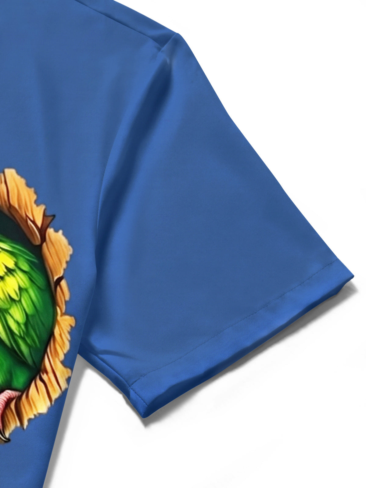 Oceanlyte Men's Hawaiian Parrot In Tree Hole Print Short Sleeve Shirt with Chest Pocket