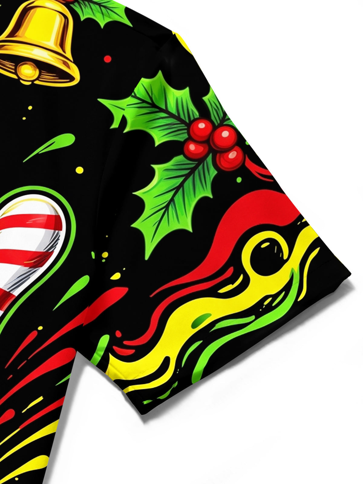 Oceanlyte Men's Short Sleeve Shirt - Christmas Bowling Pins And Snowflake Bowling Ball Print with Chest Pocket